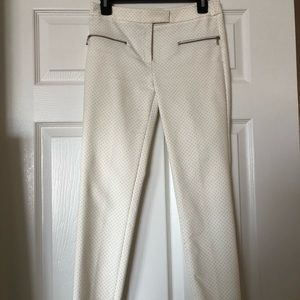 Zara basics white dot pants